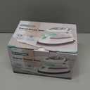 BEAUTURAL Mini Travel Steam Iron for Clothes with Dual Voltage, Temperature Control, Non-Stick Soleplate and Cord Storage, Ideal for Sewing, Quilting and Handcraft (White)