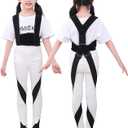 GHORTHOUD O/X Leg Type Correction Belt Leg Posture Corrector Band Bandage Unisex Teens O/X Legs Bandage Lightweight Pediatric Straighten Belt for Day and Night Black (Large)