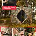 Hunting Blind 360/270 Degree See Through Ground Blind with Double Doors, Portable 2-3 Person, Pop-up Hunting Blind, Camouflage Hunting Blind