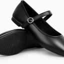 Mary Jane Shoes Women FlatsSquare Toe Black Flats - Ballet Flats for Women - Comfortable Ankle Strap Flats
