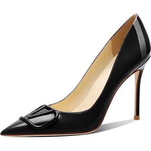 Women's 3.9IN Pointed Toe Stiletto Pumps Shoes Elegant High Heels for Party Wedding Banquet, Size US 10