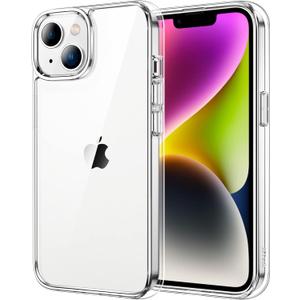 JETech Case for iPhone 14 Plus 6.7-Inch, Non-Yellowing Shockproof Phone Bumper Cover, Anti-Scratch Clear Back (Clear)