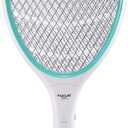 Faicuk Handheld Bug Zapper Racket Electric Fly Swatter (1 Pack - Light Green)