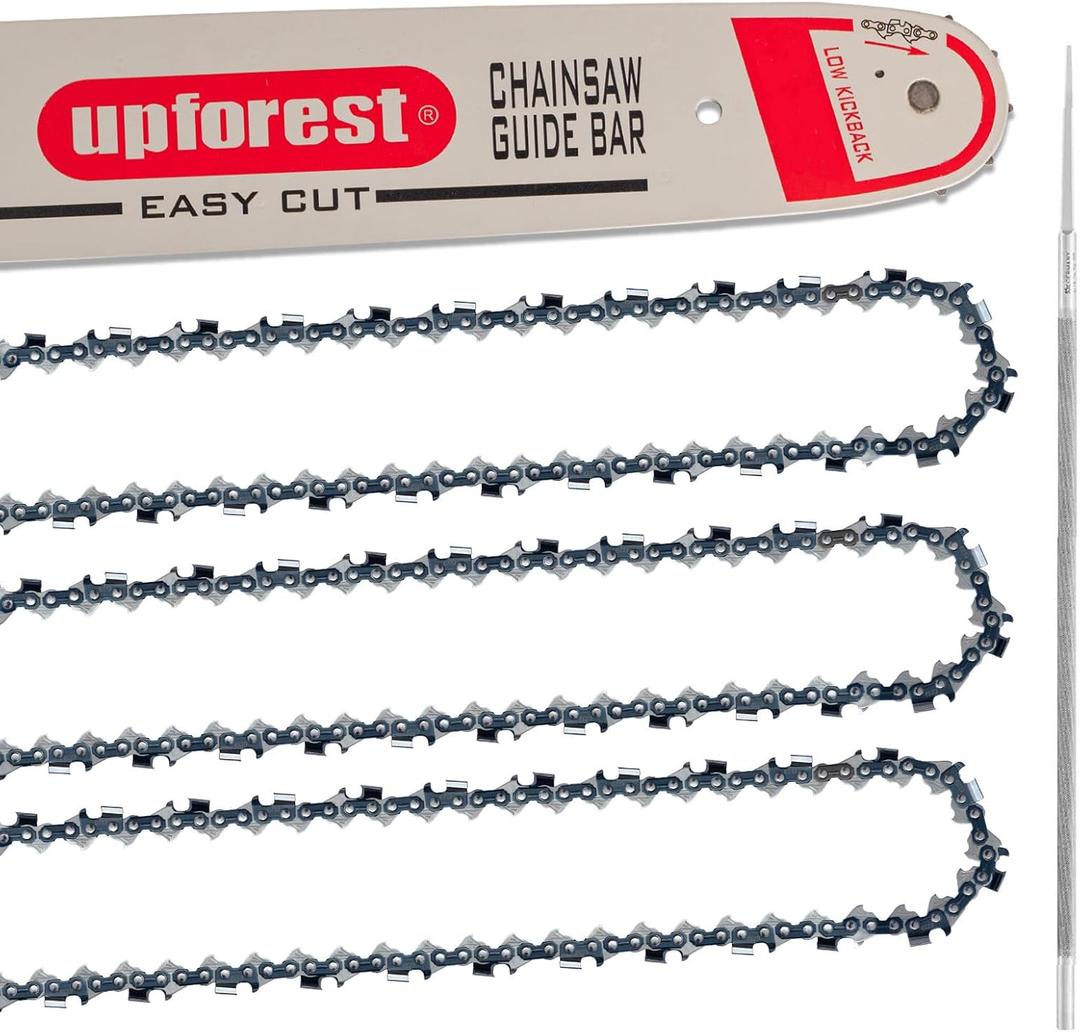 14 Inch Bar and Chain Combo - 3/8" LP Pitch 52 Drive Links Fits Husqvarna 120, Echo CS-310, Ryobi RY3714 and More Gifts for Men, Father's Day Gifts for Dad (3 Chains+ 1 Bar) (AF14052BQ1L)