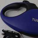 TUG 360 Tangle-Free Retractable Dog Leash with Anti-Slip Handle | 16 ft Strong Nylon Tape | One-Handed Brake, Pause, Lock (Large, Blue)