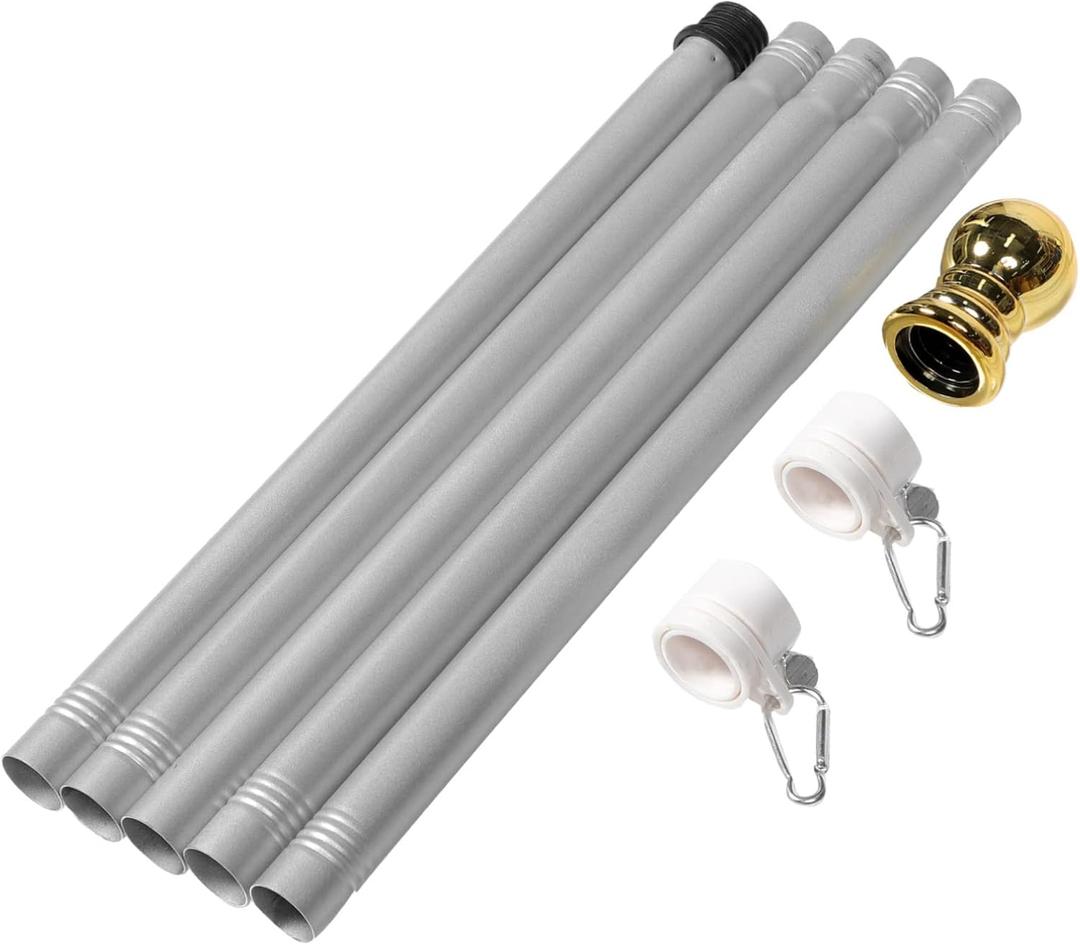 Stainless Steel Flagpole with Rotation Function Detachable Outdoor Flag Holder for Easy Installation Walls Yards Roofs Trucks Durable and Wind Resistant Design (Multi)