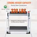 VEVOR Step Ladder 2-Step 330lbs Capacity, Ergonomic Folding Steel Step Stool with Wide Anti-Slip Pedal, Sturdy Step Stool for Adults Toddlers, Multi-Use for Household, Kitchen, Office, RVs