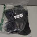 BCTEX COLL Women's Fuzzy Open Toe Slippers Memory Foam Feather Slides Fluffy Furry Indoor House Sandals (8, Black)