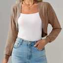 Imily Bela Women's Cropped Cardigan Shrugs | Casual, Long Sleeve, Knit Sweaters, Open Front, Bolero Shrugs for Dresses