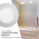 Glooglitter 4 Pcs 6 Inch Shower Trim for Recessed Light Cover with Albalite Lens White Ceiling Light Cover Replacement Waterproof for Shower Bathroom Lights Wet Locations