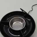 Kusini Electric Fondue Pot Set - Chocolate Fondue Kit - Temperature Control, Detachable Serving Trays, & 4 Roasting Forks - Gift Set & Date Night Idea. Serve at Movie Night or Game Night. (Black)