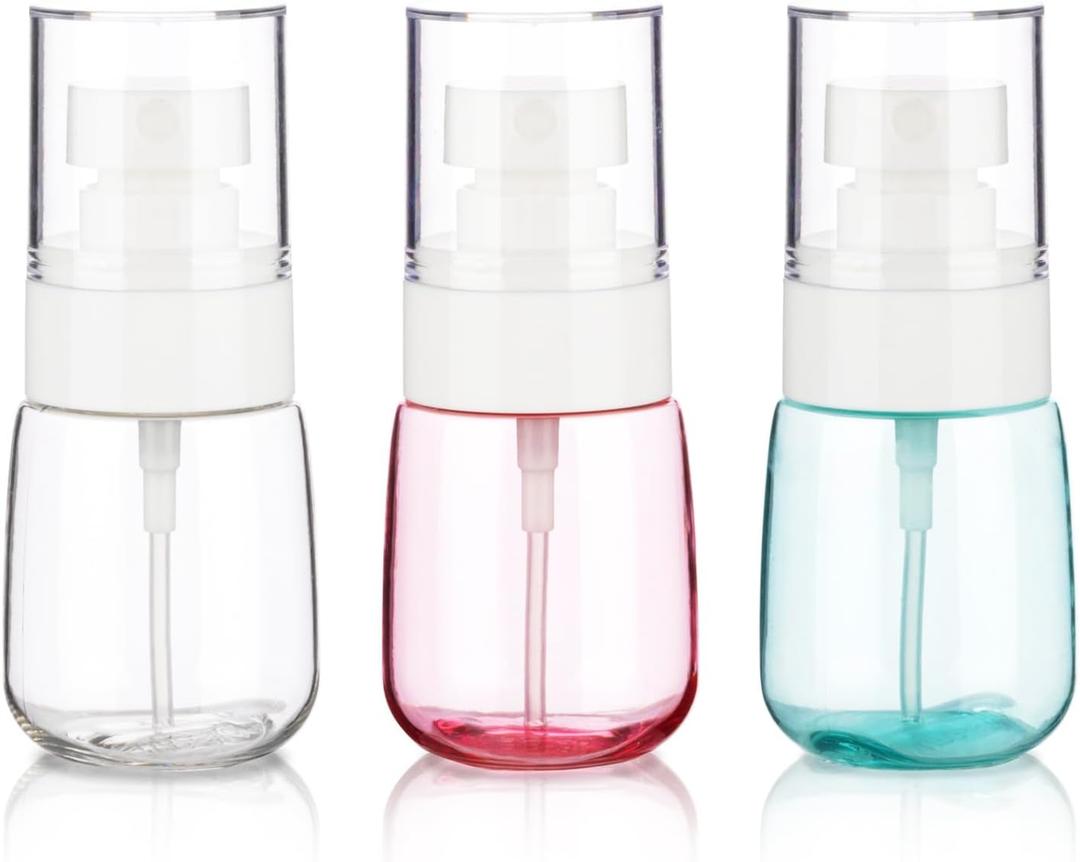 3pack Small Spray Bottle, 1oz Mini Spray Bottles, Empty Travel Spray Bottle, Fine Mist Plastic Spray Bottles (Clear+Green+Pink) 3pack Small Spray Bottle, 1oz Mini Spray Bottles, Empty Travel Spray Bottle, Fine Mist Plastic Spray Bottles (Clear+Green+Pink)