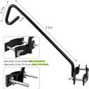 2 Packs 11 Inch Fence Deck Hook Rail Hanging Mounting Kit Heavy Duty Bird Feeder Hook Decorative Hanger for Bird Feeders Planters Suet Baskets Lanterns on Balcony Porch Railing Fence