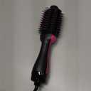 Hair Dryer Brush Blow Dryer in One, Upgraded 4 in 1 Hair Dryer and Styler Volumizer with Negative Ion Anti-frizz Ceramic Titanium Barrel Hot Air Hair Straightener Brush (Black/Pink)