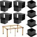8PCS 4x4 Post Bracket, 4x4 Brackets for pergola kit, Deer Stand, Outdoor Platform, Play Sets, Tree House, Pergola Brackets 3-Way Right Angle Corner Bracket Woodworks DIY Post Base Kit