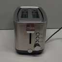 GE 2 Slice Stainless Steel Toaster, Extra Wide Slots for Toasting Bagels, Breads, Waffles & More, 7 Adjustable Shade Settings, Removable Crumb Tray, Countertop Kitchen Essentials, 850 Watts