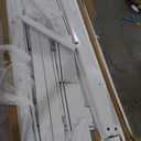 Kitchen Island with Storage 54" Large Rolling Kitchen Island Cart On Wheels 2 Cabinets 2 Drawers,Spice Towl Rack Mobile Kitchen Table White (No Drop Leaf)