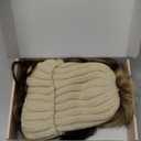 REECHO Warm Knitted Beanie Hat with 12" Beach Wavy Hair Extension - Beige, Medium Brown with Highlights