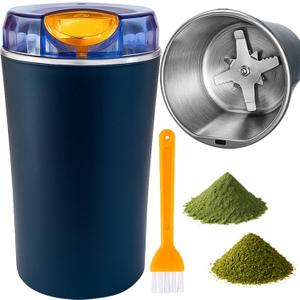 Electric Herb & Spice Grinder  One-Touch Stainless Steel Grinder for Herbs, Spices, Coffee, Nuts, Seeds  Powerful 30000 RPM Motor, Stainless Steel Blades, Cleaning Brush Included