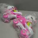 Adjustable Kids Roller Skates for Girls and Boys Ages 3-5 5-8 8-12, All 8 Wheels of Girl's Skates Shine, Safe and Fun Illuminating for Outdoor Indoor Sports (Dark Pink)