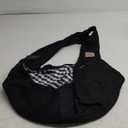 Tomkas Small Dog Sling Carrier - Classic Pocket & Classic Strap - for 3-10 lbs Pets(Black)