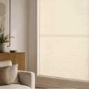Lazblinds TDBU Cellular Shades, 27" W X 64" H, Beige