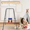 Swing Stand for Kids,Baby Swing Frame, Toddler A-Frame Metal Swing Set for Backyard, Outdoor Indoor use, Fits for Most of The Toddlers Swings (Black)