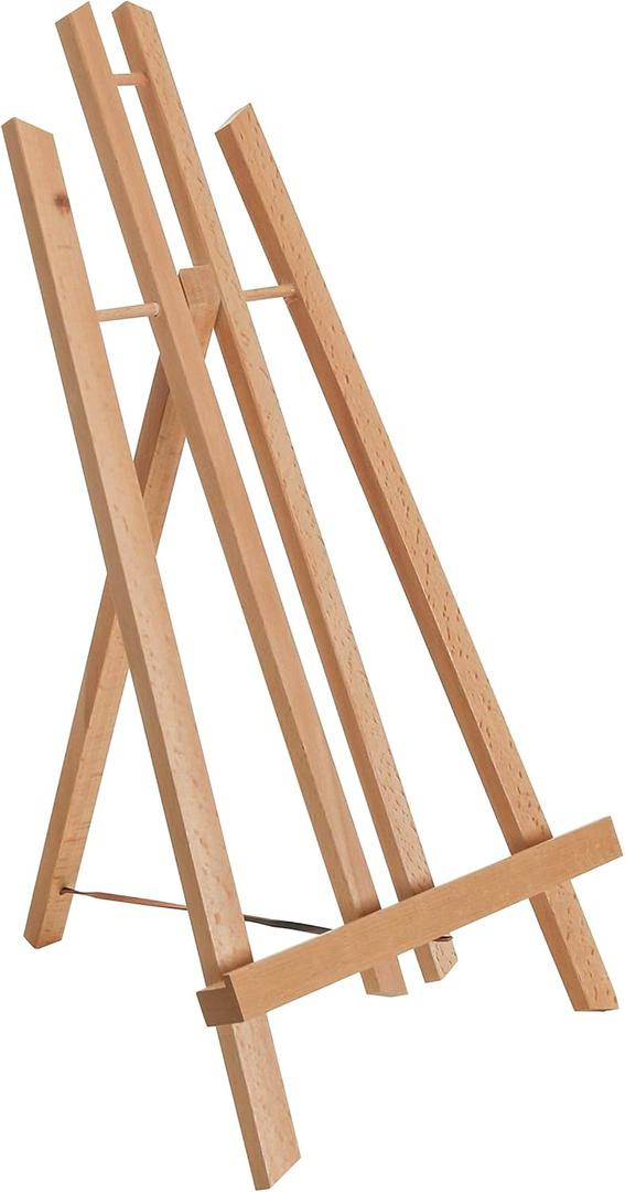 U.S. Art Supply 18" Large Tabletop Display Easel - Beechwood Artist A-Frame Display Stand, Wooden Easel for Painting, Canvas Stand, (Pack of 1) Classrooms Events Photo Picture Sign Holder