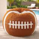 Sports Football Bean Bag Chair Giant Bean Bag Chairs for Adults and Kids Filled Plush Lounge Sofa Couch for Living Room, Gaming Room, Office Perfect for Football Party Decor 44 Inch