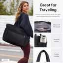 TOPEAST Tote Bag for Women Puffer Travel Carry On Bags with Laptop Compartment & Cup Holder Work Tote for Weekend Overnight, Size: 17 Inch-32L