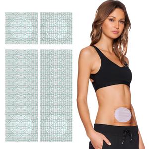 Castor Oil Pack Wrap, 20 Pcs 5.9x5.9in Self-Adhesive Organic Cotton Patch Kit for Waist Back Breast Chest Knee Foot, Disposable Packs for Liver Insomnia Constipation Inflammation (15x15cm) (20pcs-15x15cm(5.9x5.9in))