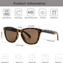 Retro Square Big Sunglasses for Women & Men Trendy Oversized Classic Shades with UV400 Protection Unisex Frame (Tortoise Shell)
