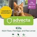 Advecta Plus Topical Large Cat Flea Treatment for Cats and Kittens, Flea Prevention and Control, Fast-Acting Waterproof Drops, 4-Month Supply (Large Cats (Over 9 lbs) 4 Dose)