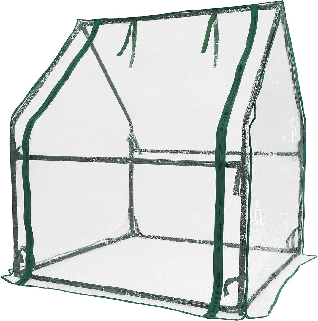 Gardzen Mini Greenhouse Heavy Duty Portable Green House, Clear Tent Small Greenhouse for Indoor Outdoor Plants 36.2(L) x36.2(W) x42.5(H)