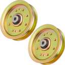 Flat Idler Pulley for 753-08171 956-04129 Cub Cadet RZT50 LTX1050 LTX1046 GT2550 Troy-Bilt GT50 GT54 RZT42 TB42 Fits 38" 42" 50" 54" Deck Riding Lawn Mower Tractor (2 Pack)