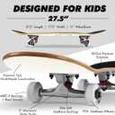 Magneto Complete Maple Wood Skateboard - 27.5 in x 7.75 in, Video Game - Cruiser & Longboard Skateboard for Kids & Teens with Double Kick Concave Deck & ABEC 5 Bearings