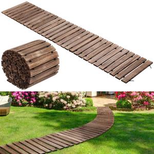 24ft Wooden Garden Pathway with Non Slip Surface Roll Out Boardwalk Walkways Road Floor Pathway Rustic Path Decorative Patio Pavers for Outdoor Garden Beach Wedding Party(Wood) 24ft Wooden Garden Pathway with Non Slip Surface Roll Out Boardwalk Walkways Road Floor Pathway Rustic Path Decorative Patio Pavers for Outdoor Garden Beach Wedding Party(Wood)