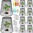 10 Pcs 9.13"9.13" Chicken Wire Cloche Plant Covers Garden Netting Metal Heavy Duty Plant Protectors from Animals for Keeping Bunnies Chicken Squirrels Birds Other Out