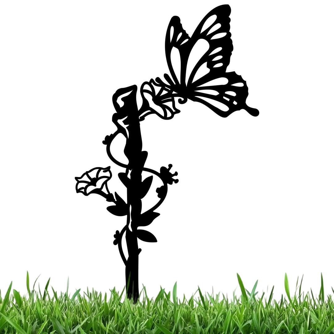 Pigort Butterfly Yard Patio and Garden Decoration-Metal Outdoor Yard Patio and Garden Decoration-Durable, Yard Decor (Butterfly)