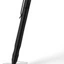 Origin-Joy 1 Pack Stainless Steel Bolt Action Pen Set, Heavy Duty EDC Pocket Gel Tactical Pen With 4 Ballpoint Refills (Black Sandblasting)