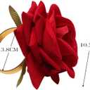 Handcraft Flower Napkin Rings Set of 12, Spring Flower Artificial Rose Napkin Rings for Wedding Birthday Party Banquet Spring Table Decor