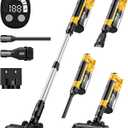 350W Cordless Vacuum Cleaner for Dewalt Battery, 35kPa Brushless Lightweight Stick Vacuum with 3 Mode Suction, 6 in 1 Stick Vacuum Cleaner with HEPA for Floor, Carpet, Car (Battery Not Included)