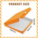 50 Pcs Mini Pizza Boxes Mini Dessert Boxes5.1 x 5.1 x 0.78 inches for Parties, Bakeries, and Food Delivery,CelebrationsChristmas Birthdays (Orange)
