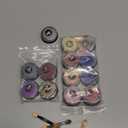 Chrome Nail Powder, 12 Colors Metallic Mirror Powder Gold Silver Blue Purple Red Pink Brown Nail Art Decoration Glitter for DIY Nail Supplies, 1g/Jar, 12 Sponge Sticks