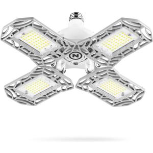 NEBO HIGH BRIGHT 9000 Garage Light | 9000 Lumens, Screws Into Standard Bulb Sockets, Adjustable Panels, Energy Efficient LED Shop Lights, No Rewiring Required, Great for Basements & Attics