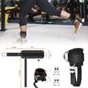 Upgrade Ankle Straps for Cable Machine (Pair), Comfortable Padded Neoprene Preventing Skin Chafing, Adjustable Ankle Cuffs Gym for Glute Kickbacks, Leg Extensions, Lift The Butt and Tone Legs for Women & Men