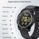Beeasy Digital Watch for Men Women, 50M Waterproof, Ultra-Thin & Lightweight, 44mm Silicone Sports Watch with Alarm, Stopwatch, Countdown, Ideal for Gym, Running, School, Daily Wear