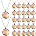 Aurelema 20 Sets Christmas Church Gifts Bulk Bible Verse Necklaces for Mom Women Church Member Employee, 2 Pack