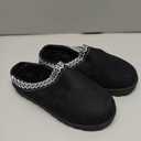 Women's Slippers Platform Mini Boots Anti-Slip Short Ankle Boot Faux Fur Sneakers Winter Cozy Warm House Shoes Indoor Outdoor (Black, Size 8)