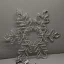 DBFAIRY 27" Christmas Big Snowflake Lights Mains Powered Window Hanging Lights Christmas Snowflakes Light,16.8Ft Long Cable Festive Decor for Porch Wall Window Decor (Cool White-27")